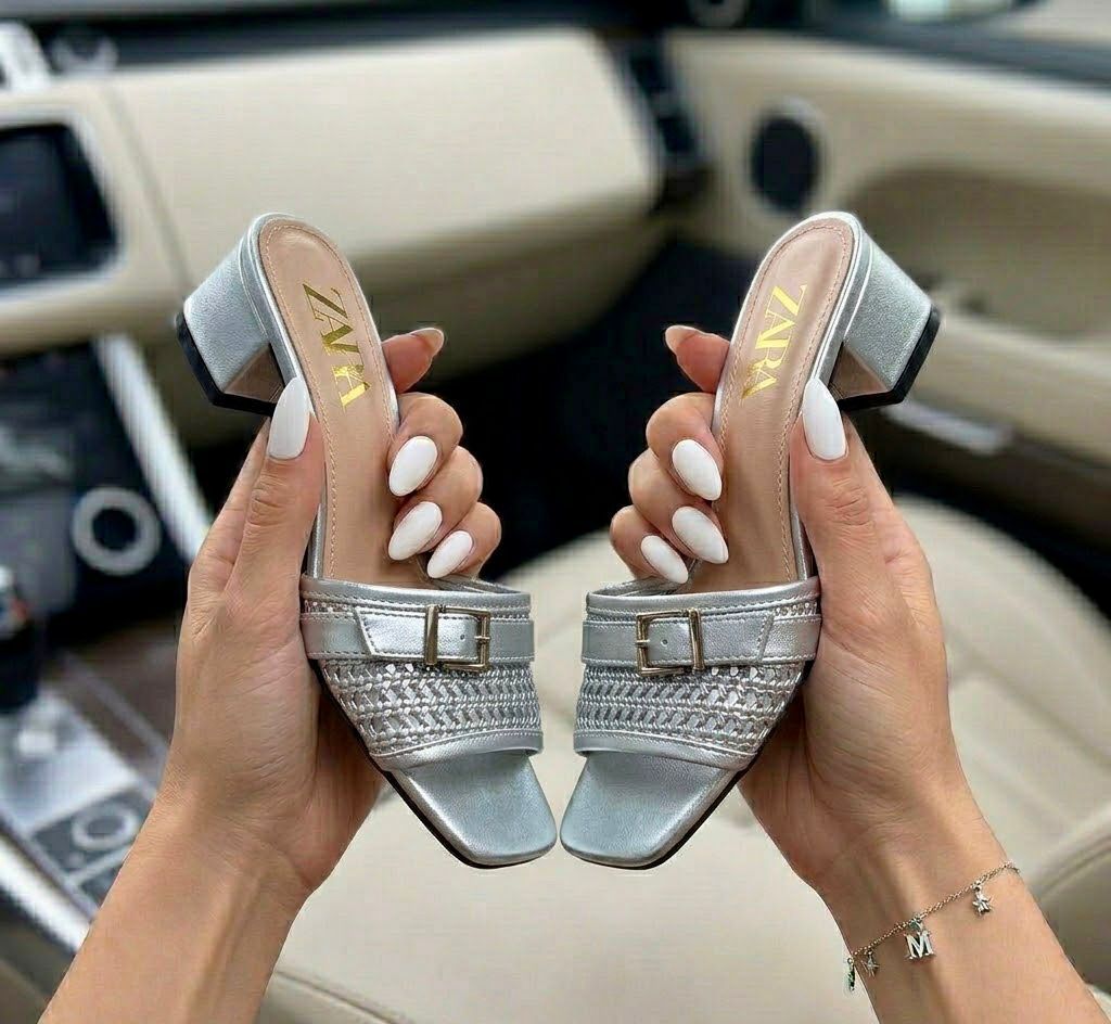 Zara Block Heel Slippers — image 5